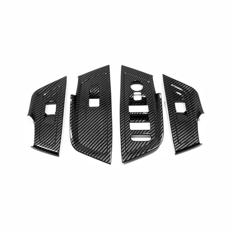 For Peugeot 508 GT ABS Carbon Fiber Armrest Window Buttons Cover Glass Lift Adjust Switch Panel Trim Accessories