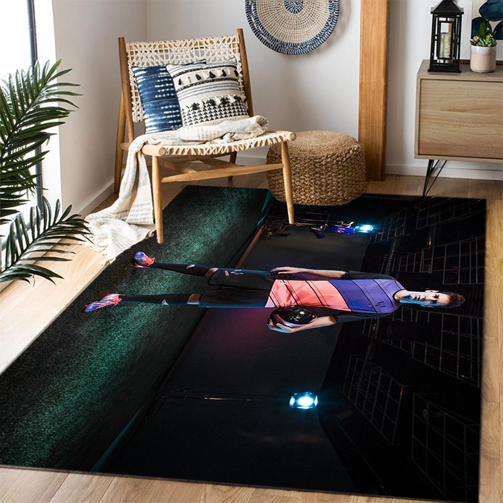 Messi Celebrates Victory Carpet Suitable for Balcony Outdoor Entryway Dining Room Anti-slip Rug Anime Office Decor Perfect Gift for Friends & Family