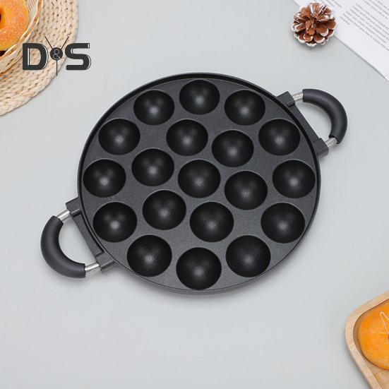Сковорода для выпечки торта с 7 отверстиями, гладкая сковорода для омлета, антипригарная сковорода для шариков осьминога, омлетница для завтрака