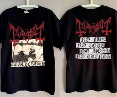 Mayhem Deathcrush Футболка метал-группы 90-х двусторонняя унисекс