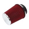 MUTEKI Универсальный автомобильный воздушный фильтр 76 мм Воздушный фильтр Грибкового типа Фильтр воздухозаборника Регулируемый Сменный фильтр (красный)