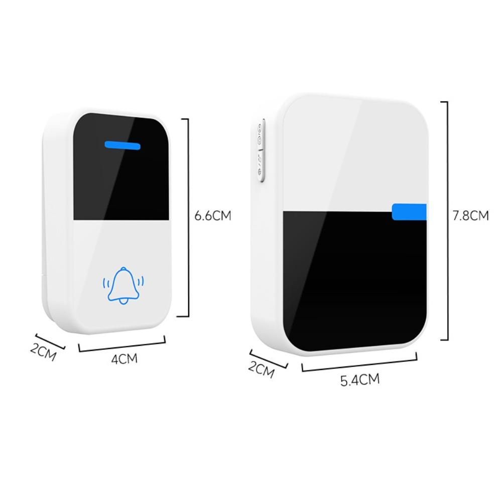 Стандарт США и Европы, бытовой беспроводной дверной звонок, водонепроницаемый, без батареек, без проводов, электронный дверной звонок переменного тока, один на два