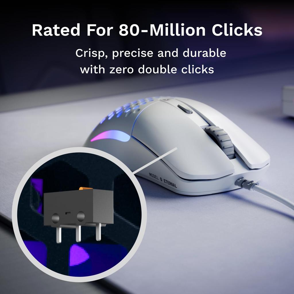 Glorious Model O Eternal Проводная Белая Легкая Проводная Игровая Мышь MS0760 GLO-OE-W-WHT