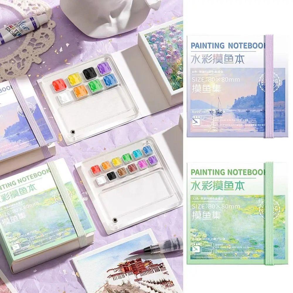 Acrylic Watercolor Paint Palette Set 8/12 Grid Empty Paint Box Travel Painting Tray Kit  Artist