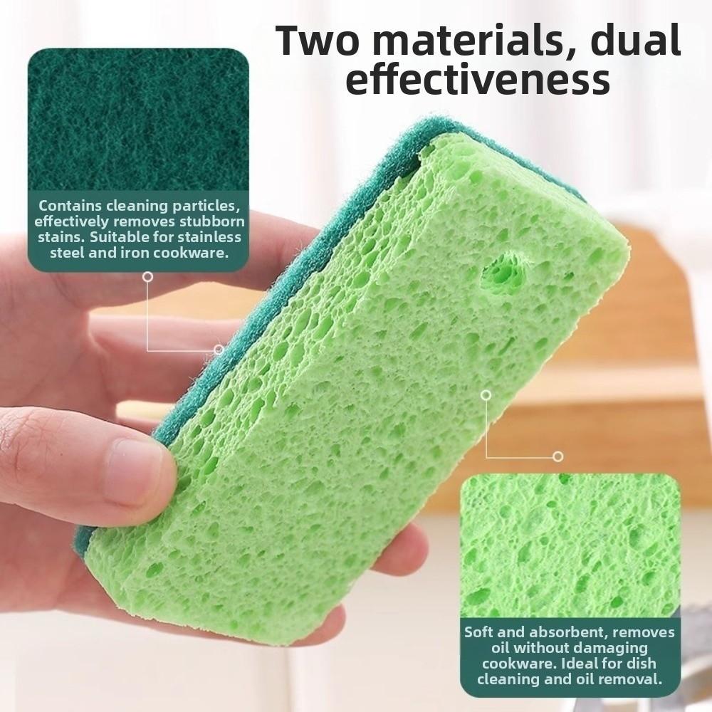 5Pcs Double-Side Cleaning Sponge Absorbing Descaling Cleaning Rub Kitchen Sink Cleaning