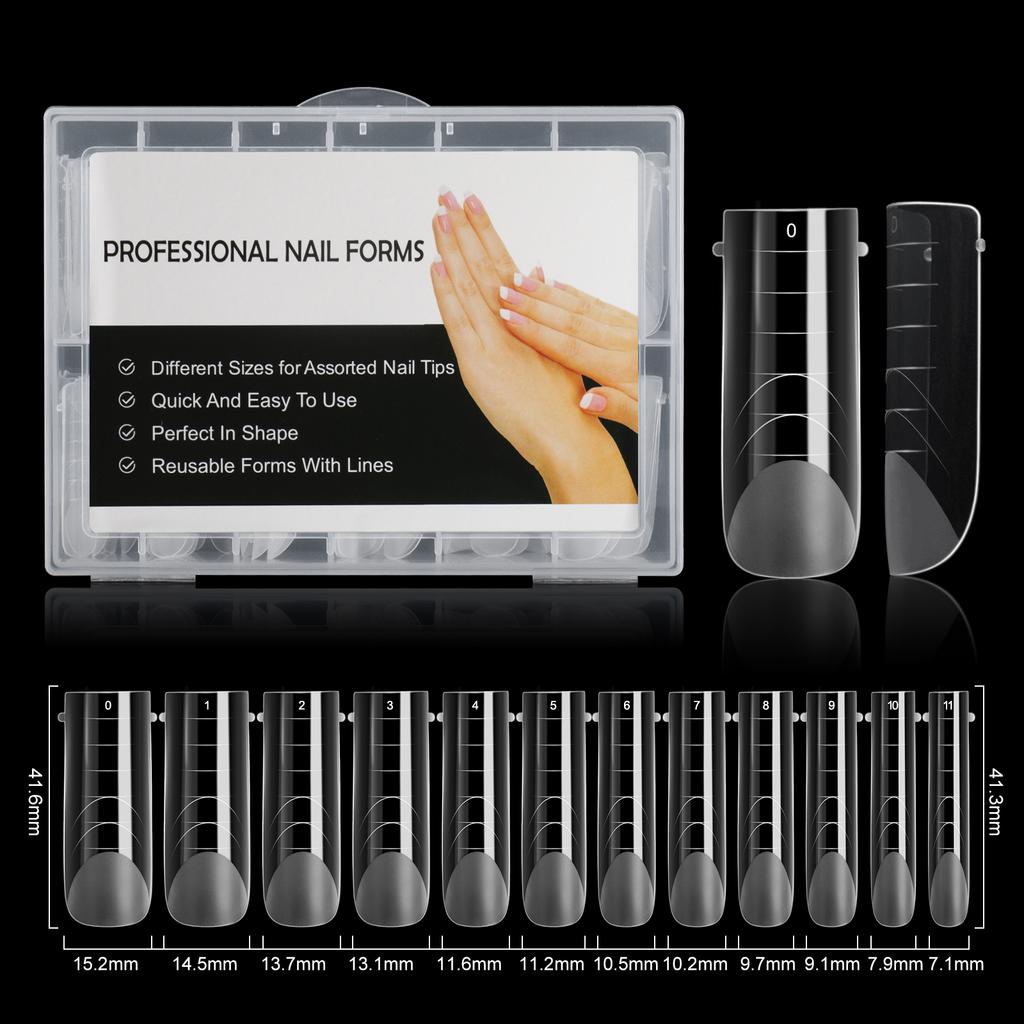 TP 120 шт./кор. матовые двойные формы для ногтей для УФ-геля, быстрое наращивание, двойная форма, верхняя форма, накладные ногти