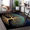 "Golden Tree of Life Wall Art Decor"Office Mat Perfect for Home Decor Office Desk Chair Rugs Chair Carpet for office Polyester Chair Mat Gif