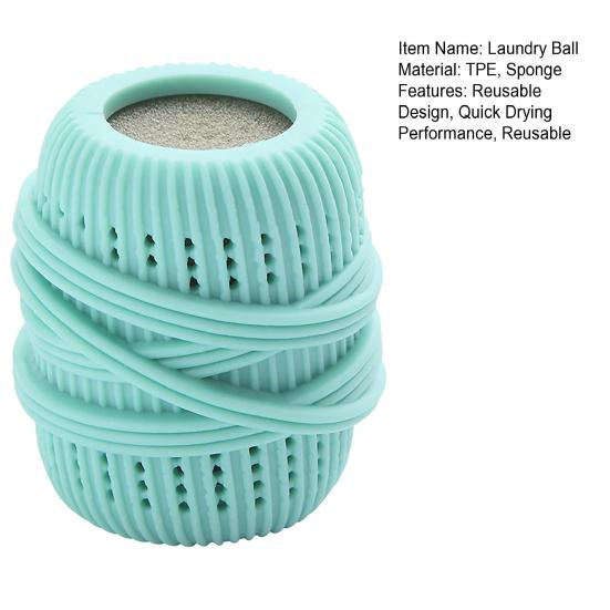 Шарик для стирки белья без складок Быстрая сушка Снятие статического электричества Удаление шерсти и шерсти Многоразовый шар для сушки