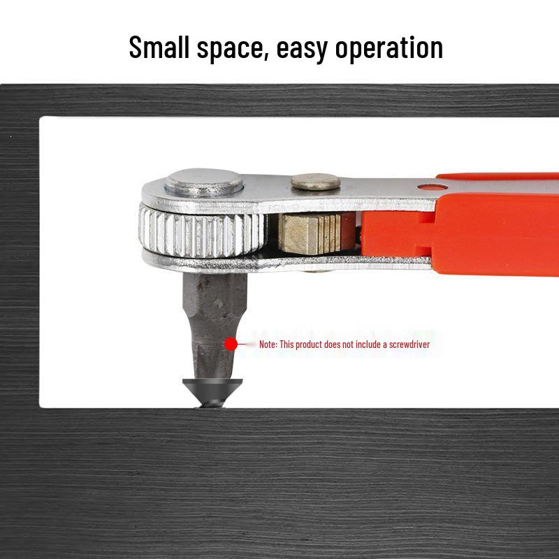Magnetic Mini 36-Tooth Plastic Ratchet Wrench with Reversible Quick Adjust Ring