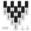 10pcs 5ml Empty Nail Polish Glass Bottles Accessory with Brush Cap Funnel Mixing Balls
