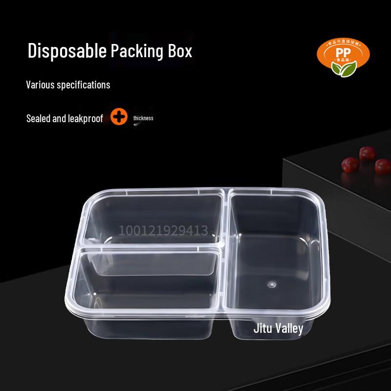 Jiwanggu Disposable Meal Prep Container with Flat Lid