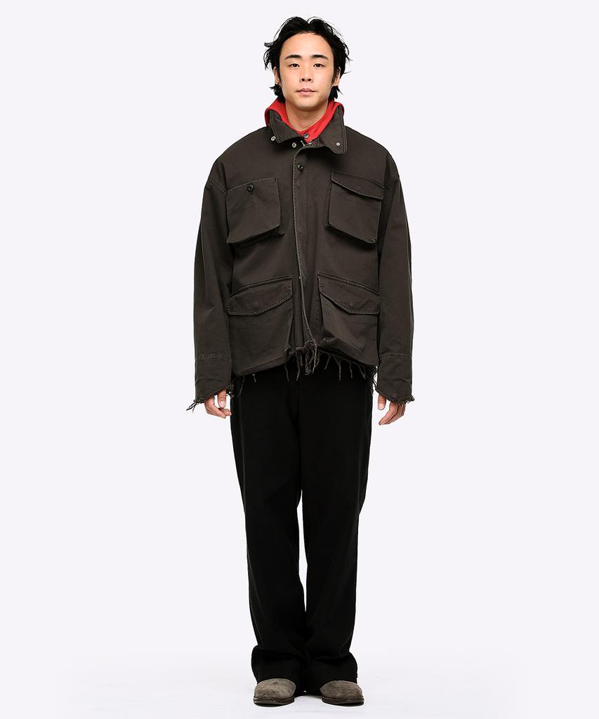 Quest&Guest M65 Cut-Off Field Parka (Dark Brown)