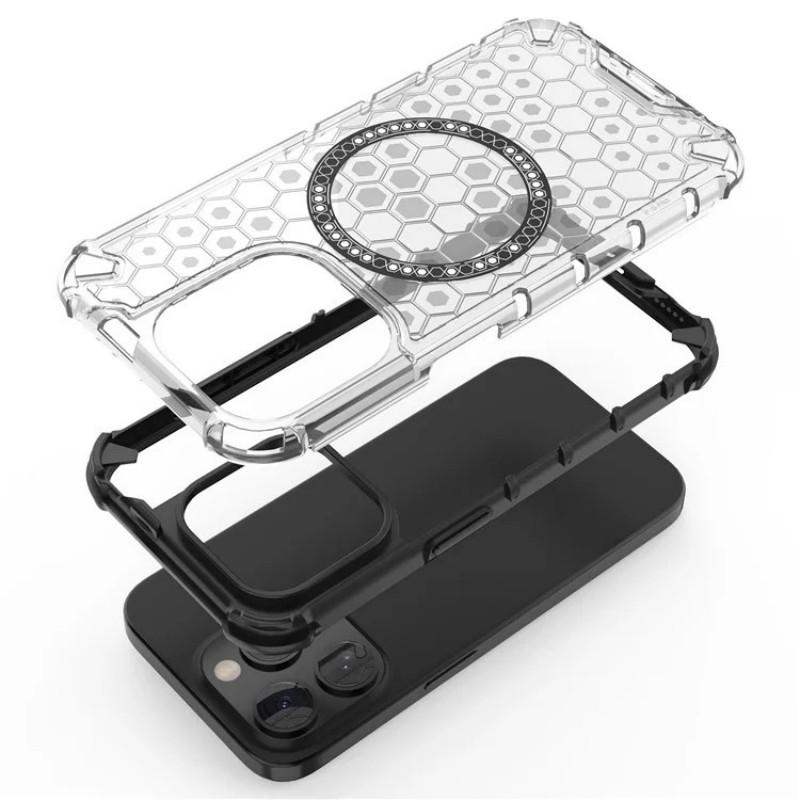 For iPhone 14 Pro Phone Case Compatible with MagSafe WANLONFENG FC Series with Tempered Glass (Big Lens Hole)
