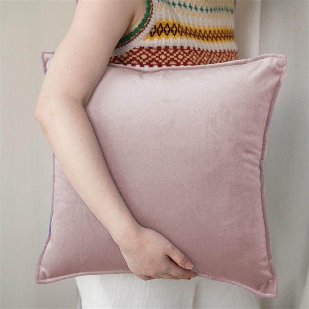 Nordic Style Cushion Cover Solid Color Sofa Pillowcase Velvet Throw Pillow Cover Living Room