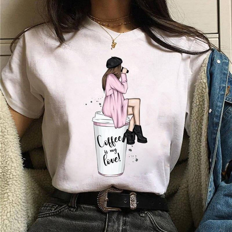 Summer Trend Letter Print Fashionable Loose Round Neck Pure Cotton Short Sleeved Top T-Shirts Women’s
