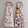Sunflower Pattern All-Cotton Canvas Apron - One Size, Stain-Resistant, Modern Minimalist Design for Household Cleaning