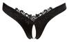 Cottelli Lingerie - Sexy Satin Panties With Pearls In The Crotch Black L