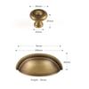 Light Luxury Brass Cabinet Knobs Drawer Pull Shell Shaped Handle Cupboard Handles  Interior Design
