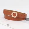 Womens Stylish Pu Leather Belt With Alloy Flat Buckle Suitable For Daily Outfits