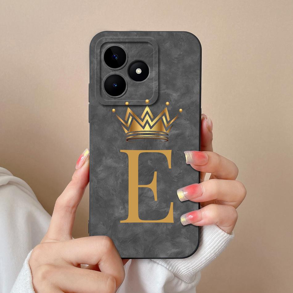 Чехол для Realme Note 50 60 Милый панда Буква Мягкий жидкий силикон Чехол для телефона Для Oppo Realme Note50 Полная защита Задняя крышка