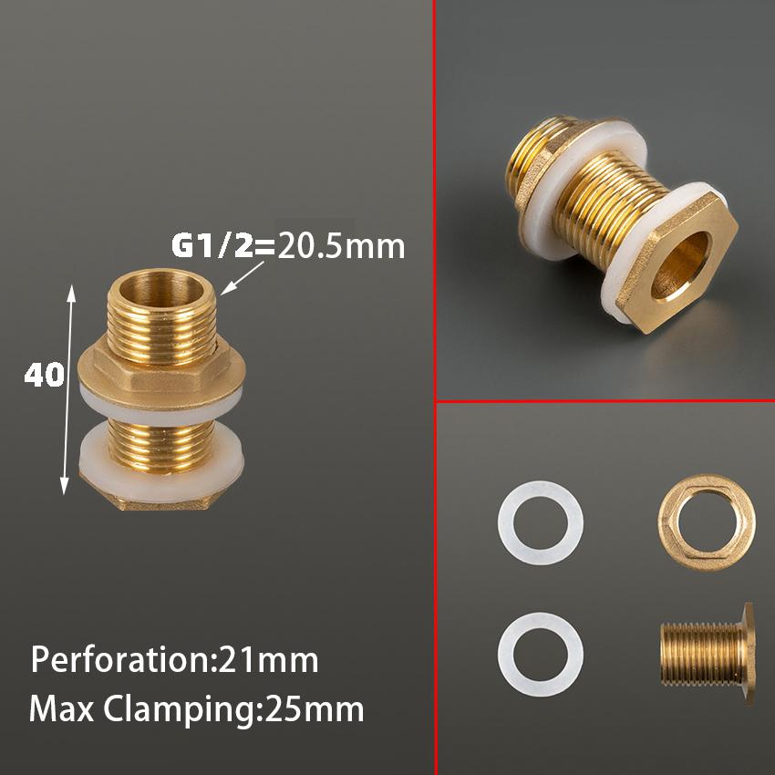 1/2" 1/4" Brass Water Tank Connector Silicone Gasket Copper Pipe Fish Tank Coupling Joint Garden Irrigation Pipe Hose Adapter Fuel System Fittings7