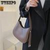 Retro Portable Small Saddlebag Female Spring and Summer Solid Color Versatile Temperament Shoulder Bag Office Ladies Daily Leisure Bag