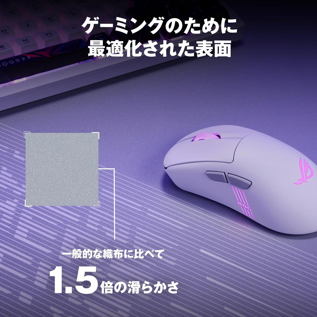 ASUS ROG Scabbard II Arctic Gray XXL Mousepad Extra Large Gaming Mousepad Water Resistant Oil Resistant Dustproof Flat Stitching Rubber Base / / / / /