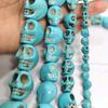 DIY Skull Shape 15*18 mm Howlite Dyed Stone Mix-color Turquoise Carved Skull Shape Loose Beads ,For DIY Jewelry Making