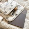 Cute Laptop Sleeve Embroidery Soft Pad Tablet Bag Zipper Closure Shockproof