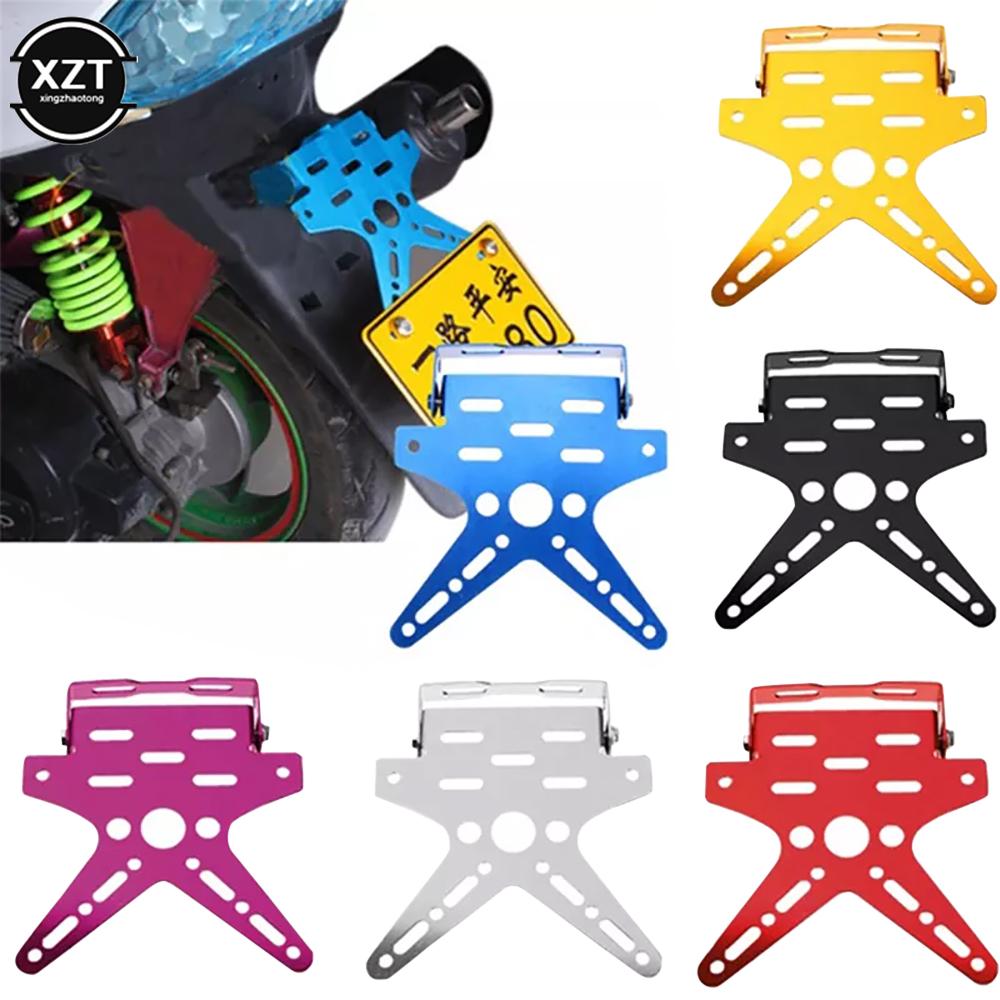 High Quality Alloy Universal Motorcycle License Plate Holder Mount Bracket Aluminum Adjusted Registration Number Plate Cover
