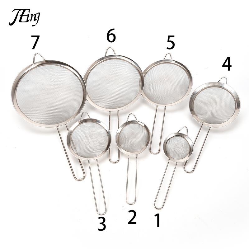 Kitchen Stainless Steel Wire Fine Mesh Oil Strainer Flour Colander Sifter Sieve Kitchen Stainless Steel6