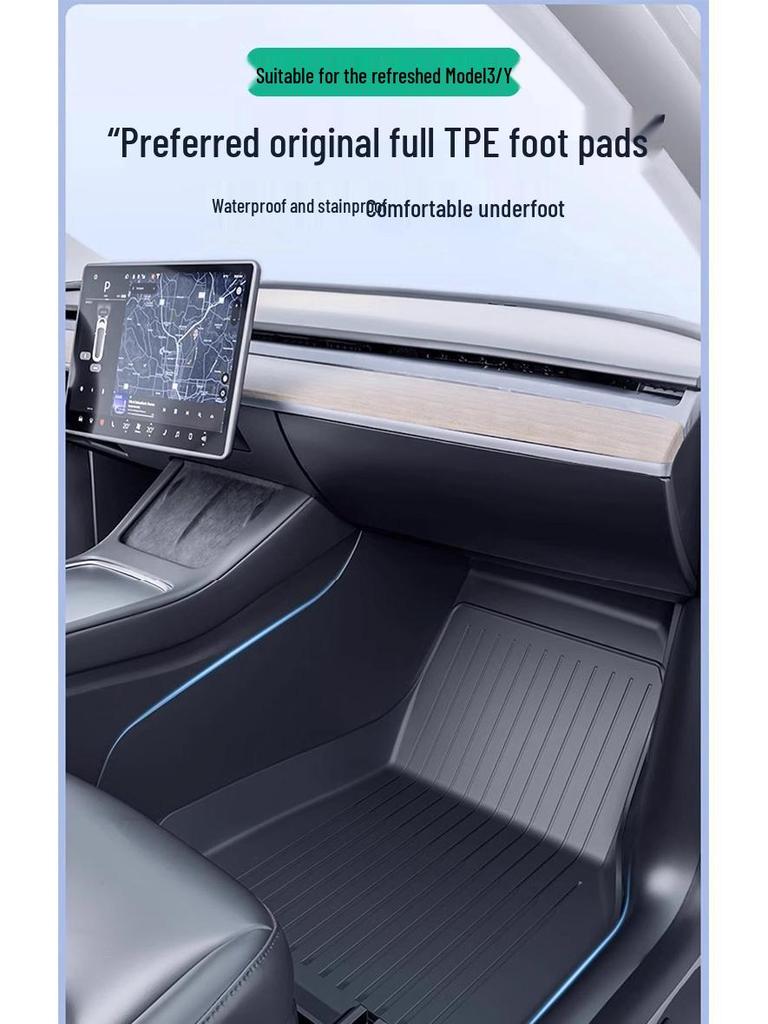 Tesla Model 3/Y Trunk Mat & Backrest Pad - TPE, Mother & Baby Safe