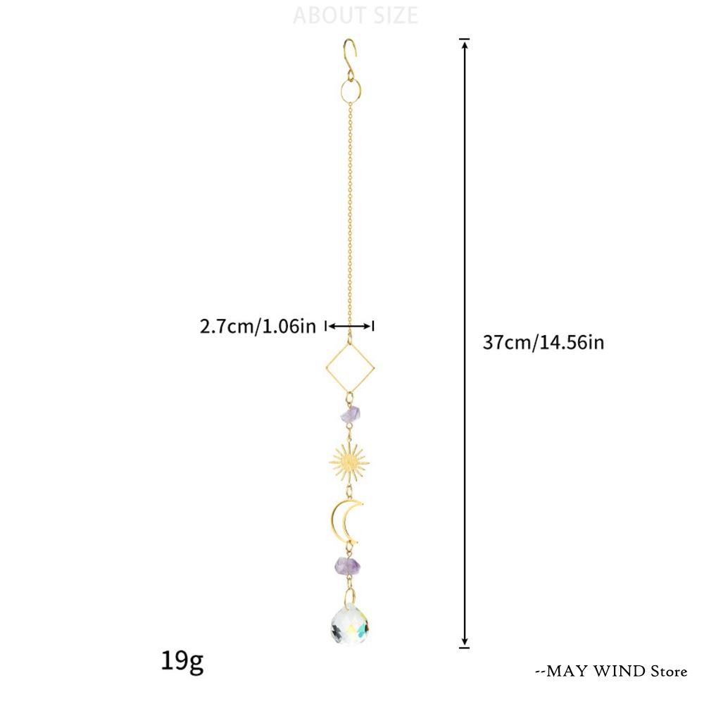 Садовый хрустальный кулон Suncatcher, подвесной радужник, призматическая хрустальная цепочка для оконного колокольчика, рождественской елки, домашний декор, 1 шт.