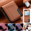 Flip Leather Phone Case For Samsung Galaxy Z Flip 7 FE 6 5 4 3 5G Flip7 Flip6 Wallet Card Holder Phone Bag Book Cover Etui