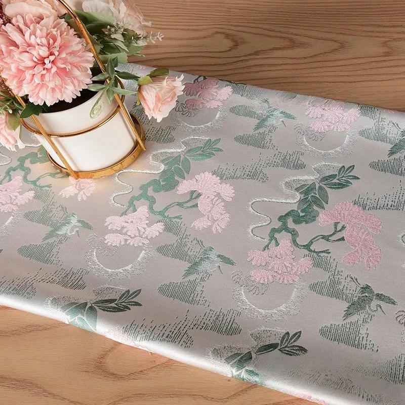 100 см жаккардовый гобелен атласная ткань шелк Helu Tongchun гладкая текстура подвеска парча династии Сун чонсам ханьфу