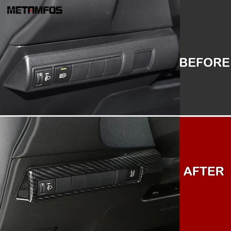 Head Light Lamp Switch Panel Cover Trim For Toyota Corolla E210 2024 Carbon Fiber Interior Accessories
