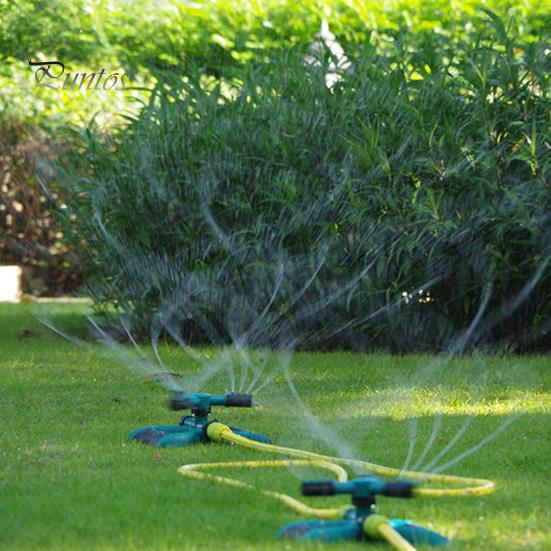 Спринклер для газона с вращением на 360 градусов, 2 режима, регулируемая большая зона покрытия, автоматический спринклер для сада и двора с поворотным рычагом