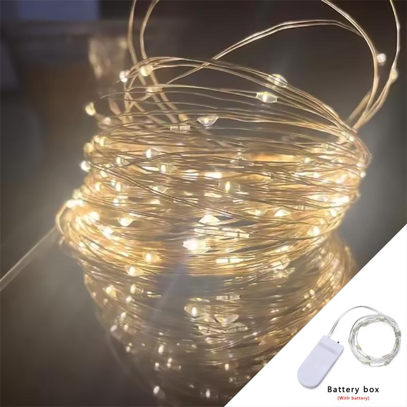 Solar Lights String LED Coppwer Wire Fairy Outdoor Garden Solar Lamps Patio Camping Garden Party Christmas Tree Decoration Lamps