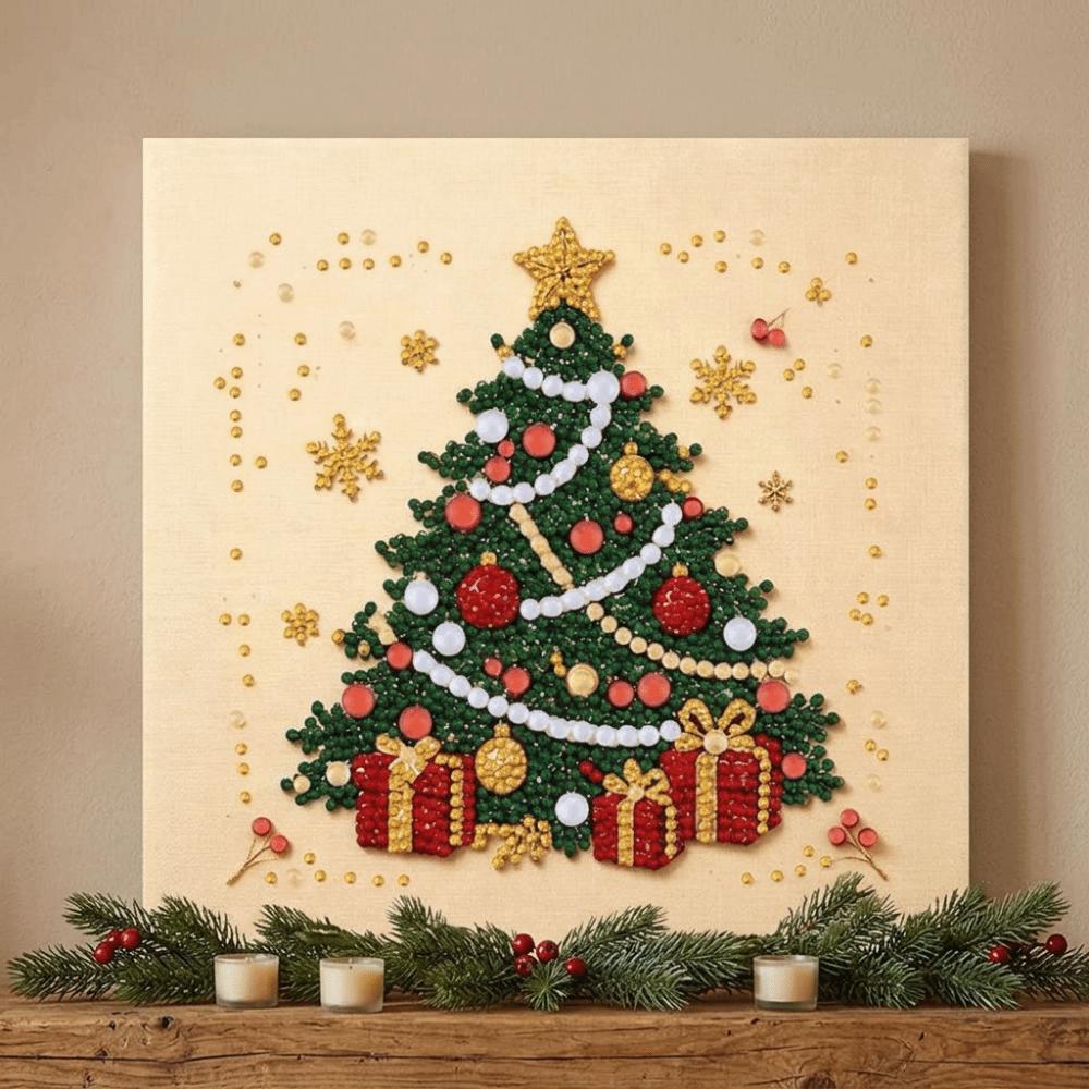 With Frame DIY Pearl Bead Art Set 3D Pearl Art Home Christmas Wall Decor  Home Wall Decor