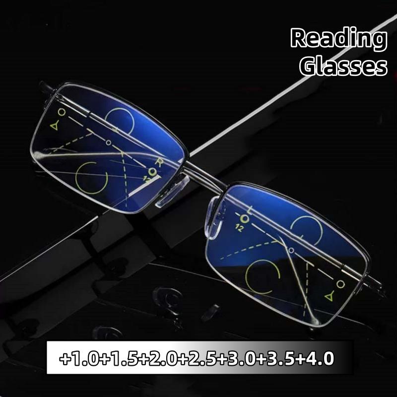 Progressive Multifunctional Reading Glasses Multifocal Presbyopia Eyeglasses Far Near Dual-Use Women Men Anti Blue Light Eyewear