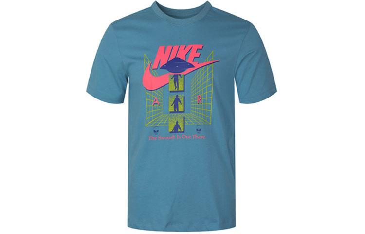Nike T Shirts Men's Blue Crew Neck Moderate Straight Fit CU6949-424