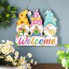 Добро пожаловать Гном Дверная вешалка Персонализированный праздничный декор для вечеринки на крыльце