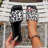 Fashion Women's Slippers Leopard Print Flat Shoes Women Flip-flops Anti Slip Fashion Comfortable 2025 Summer New Outdoor Beach Slippers