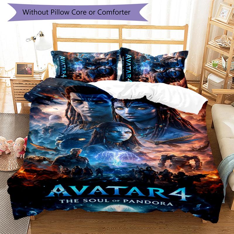 3pcs Avatar pattern bedding set duvet cover set includes duvet cover &pillowcases,perfect all season bedroom decoration&gift