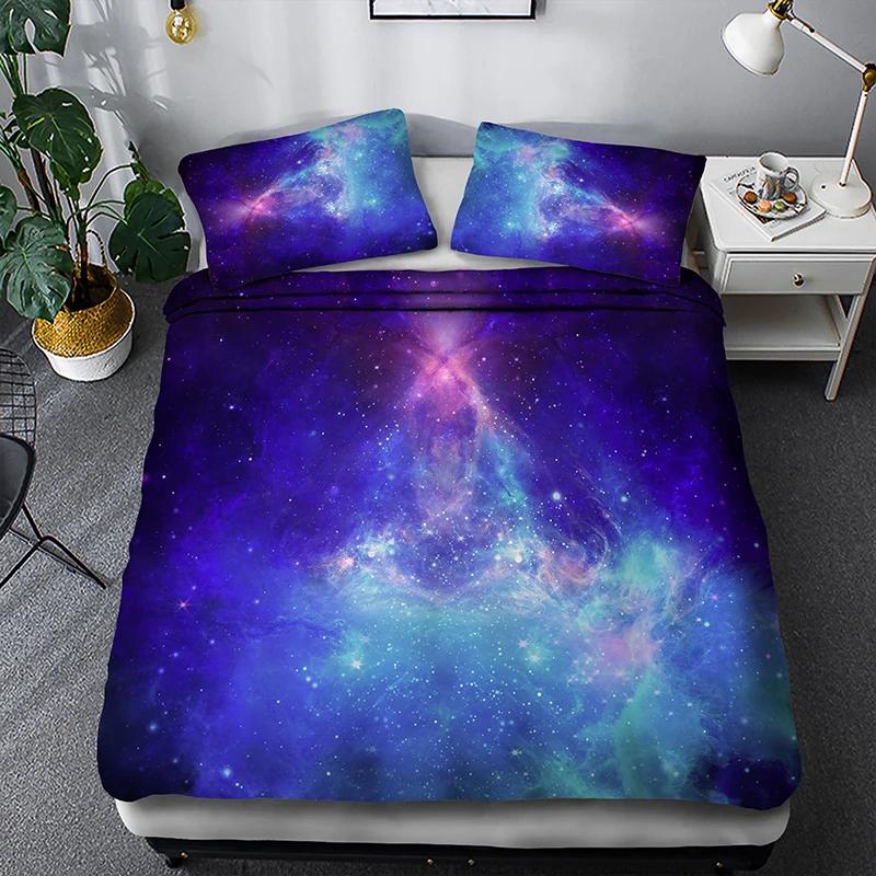 Комплект постельного белья Space star 3d Galaxy Single double Twin/Queen 2pcs/3pcs комплекты постельного белья Universe Outer Space Themed