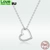 100 %Real 925 Sterling Silver The Shape Of Love Heart Necklace Mean Love Forever For Women Making Fashion Jewelry Dxn347