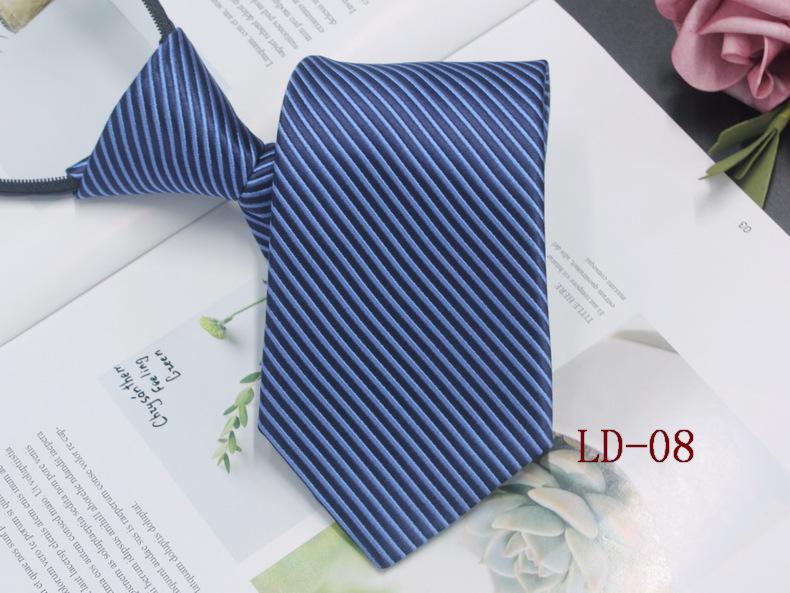 Мужской деловой галстук-молния, 8 см, в красную и черную полоску