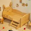 С лестницей Кукольная миниатюрная кровать Свинья Кролик Кукольный домик Игрушечная кровать Изысканная деревянная мини-кровать BJD куклы