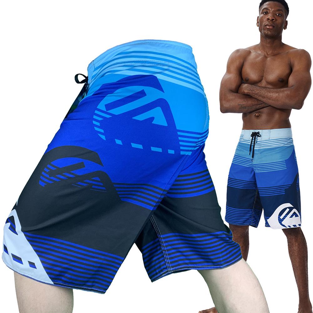Мужские быстросохнущие пляжные шорты для серфинга - лето 2024 г., повседневные, свободный крой, спортивные брюки большого размера