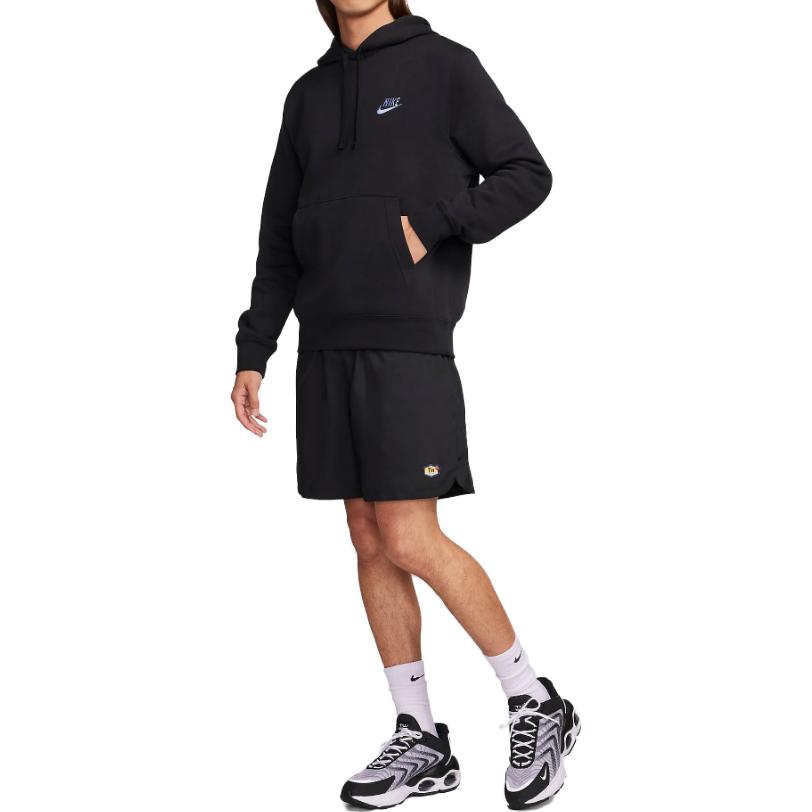 Nike Толстовка с вышитым логотипом и буквами, мужская толстовка с капюшоном, черная HF4762-010